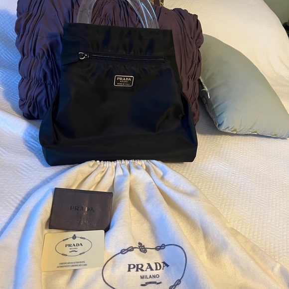 Authentic Prada reversible|Canvas|Nylon tote bag. - Picture 4 of 12